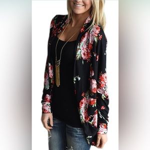 Ecowish floral long sleeve kimono cardigan!NWT